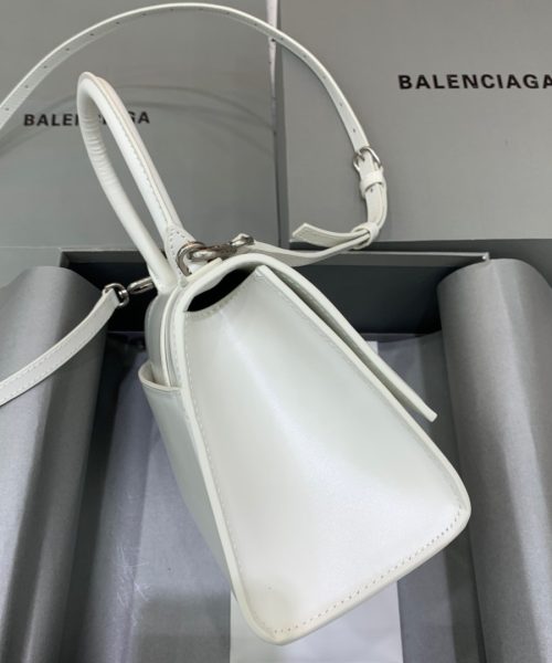 Balenciaga Hourglass Small Handbag In White, For Women, Women's Bags 9in/23cm 5928331QJ4Y9028