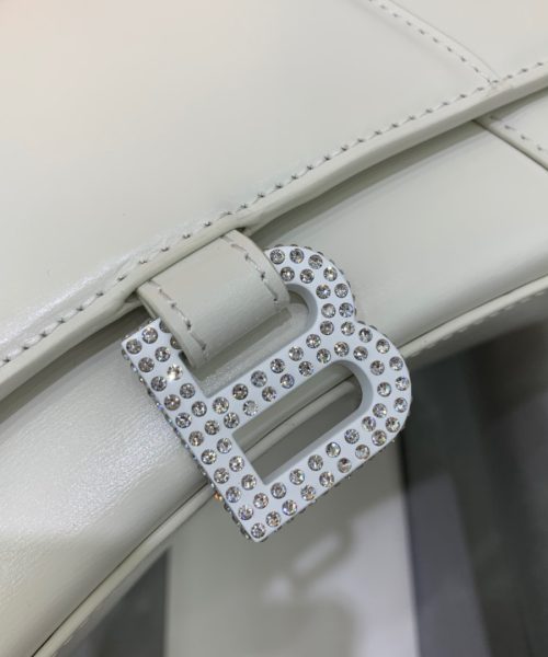Balenciaga Hourglass Small Handbag In White, For Women, Women's Bags 9in/23cm 5928331QJ4Y9028