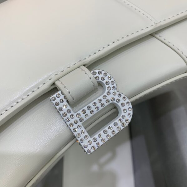 Balenciaga Hourglass Small Handbag In White, For Women, Women's Bags 9in/23cm 5928331QJ4Y9028