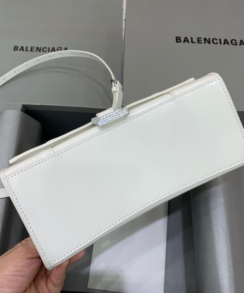 Balenciaga Hourglass Small Handbag In White, For Women, Women's Bags 9in/23cm 5928331QJ4Y9028
