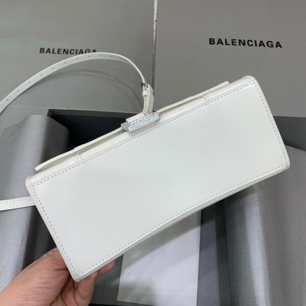 Balenciaga Hourglass Small Handbag In White, For Women, Women's Bags 9in/23cm 5928331QJ4Y9028