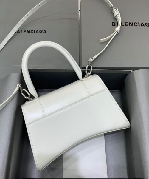 Balenciaga Hourglass Small Handbag In White, For Women, Women's Bags 9in/23cm 5928331QJ4Y9028