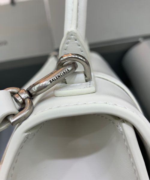 Balenciaga Hourglass Small Handbag In White, For Women, Women's Bags 9in/23cm 5928331QJ4Y9028