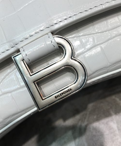 Balenciaga Hourglass Small Handbag In White, For Women, Women's Bags 9in/23cm 5935461LR6Y9016