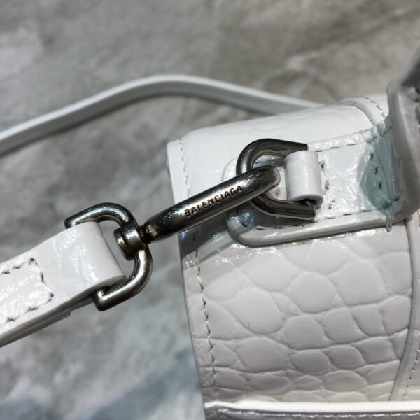 Balenciaga Hourglass Small Handbag In White, For Women, Women's Bags 9in/23cm 5935461LR6Y9016