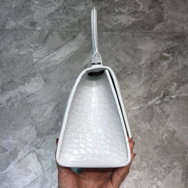 Balenciaga Hourglass Small Handbag In White, For Women, Women's Bags 9in/23cm 5935461LR6Y9016