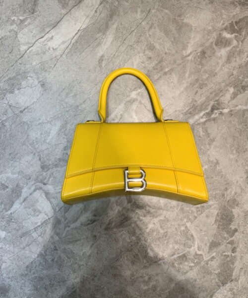 Balenciaga Hourglass Small Handbag In Yellow, For Women, Women's Bags 9in/23cm