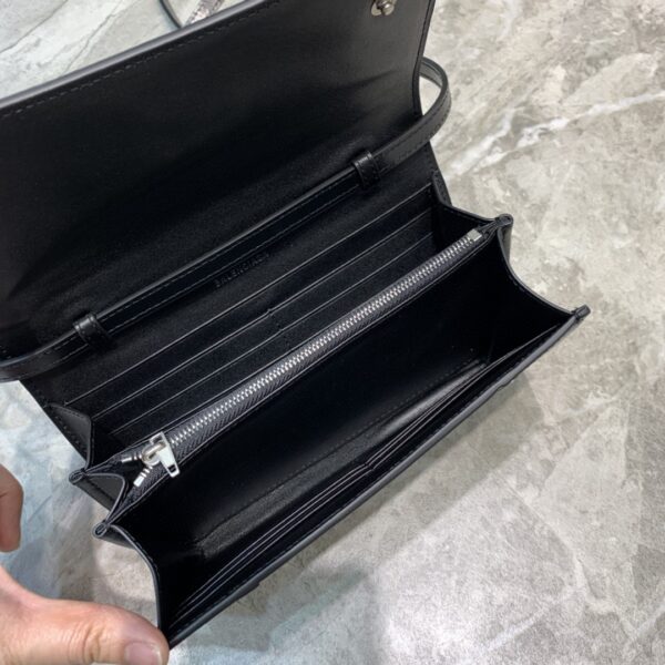 Balenciaga Hourglass Wallet Bag In Black, For Women, Women's Bags 8in/20cm