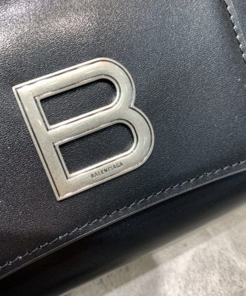 Balenciaga Hourglass Wallet Bag In Black, For Women, Women's Bags 8in/20cm