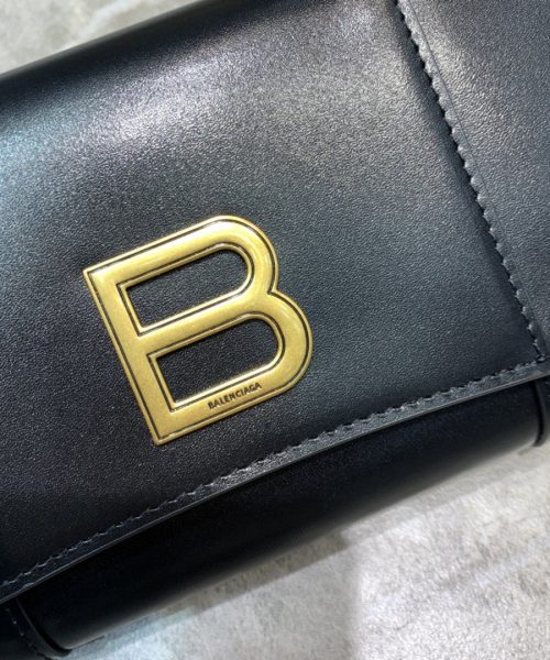 Balenciaga Hourglass Wallet Bag In Black, For Women, Women's Bags 8in/20cm