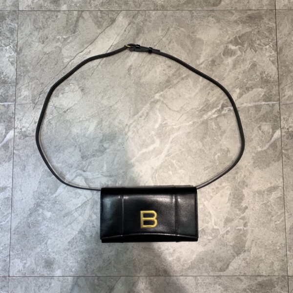 Balenciaga Hourglass Wallet Bag In Black, For Women, Women's Bags 8in/20cm