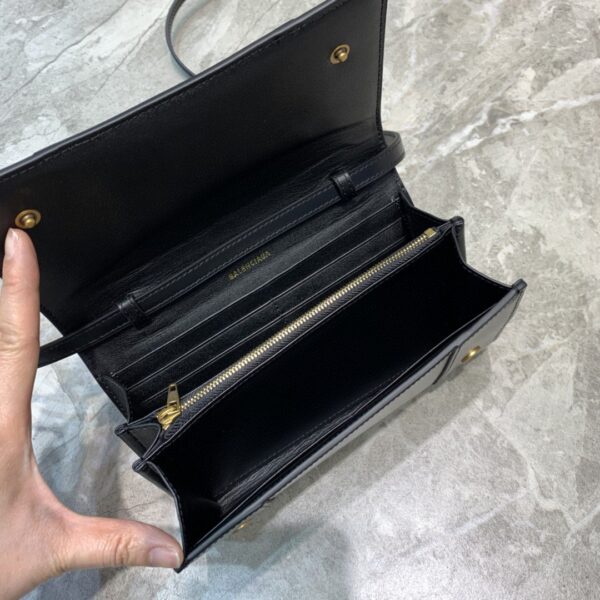 Balenciaga Hourglass Wallet Bag In Black, For Women, Women's Bags 8in/20cm