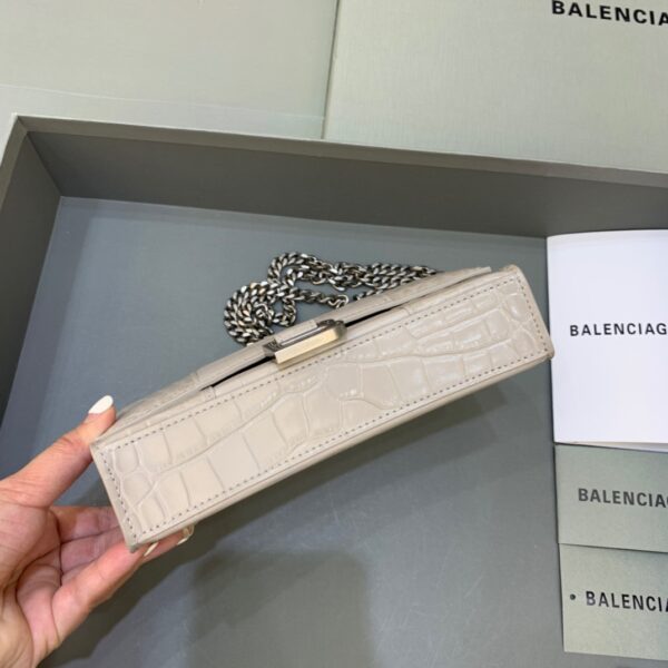 Balenciaga Hourglass Wallet On Chain in Beige, For Women, Women's Bags 7.6in/19cm