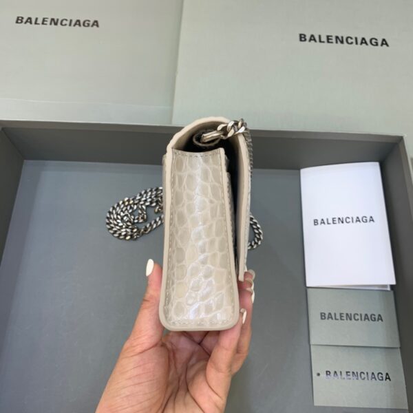 Balenciaga Hourglass Wallet On Chain in Beige, For Women, Women's Bags 7.6in/19cm
