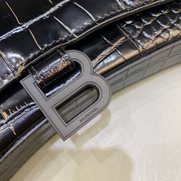 Balenciaga Hourglass Wallet On Chain in Black, For Women, Women's Bags 7.6in/19cm 6560501LR671000