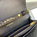 Balenciaga Hourglass Wallet On Chain in Black, For Women, Women's Bags 7.6in/19cm  6560501LRGM1000