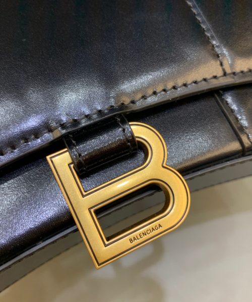 Balenciaga Hourglass Wallet On Chain in Black, For Women, Women's Bags 7.6in/19cm 6560501QJ4M1000