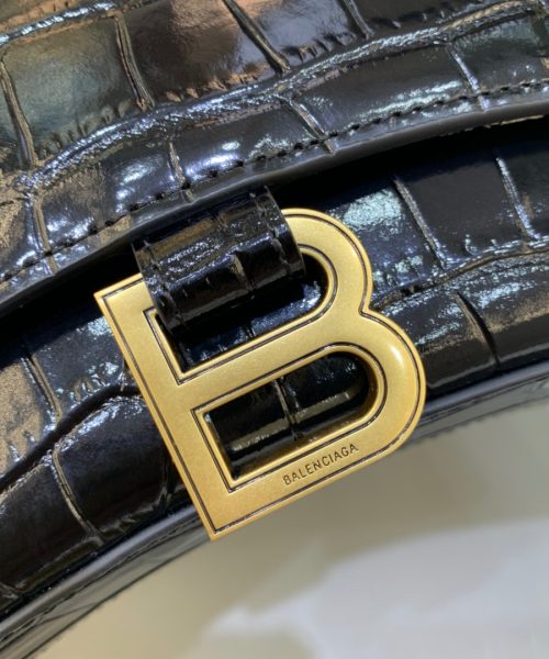 Balenciaga Hourglass Wallet On Chain in Black, For Women, Women's Bags 9in/23cm