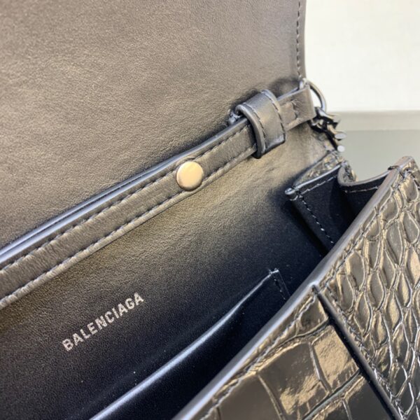 Balenciaga Hourglass Wallet On Chain in Black, For Women, Women's Bags 9in/23cm