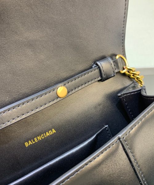 Balenciaga Hourglass Wallet On Chain in Black, For Women, Women's Bags 9in/23cm
