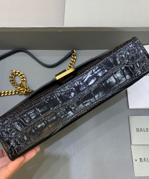 Balenciaga Hourglass Wallet On Chain in Black, For Women, Women's Bags 9in/23cm