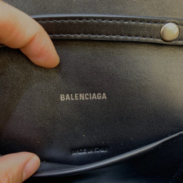Balenciaga Hourglass Wallet On Chain in Black, For Women, Women's Bags 9in/23cm