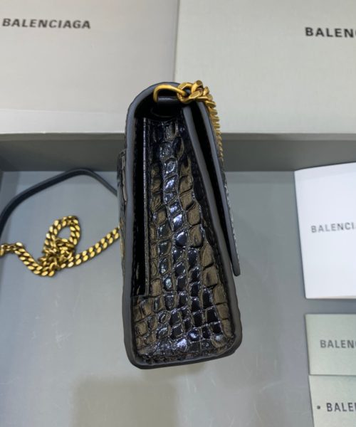 Balenciaga Hourglass Wallet On Chain in Black, For Women, Women's Bags 9in/23cm