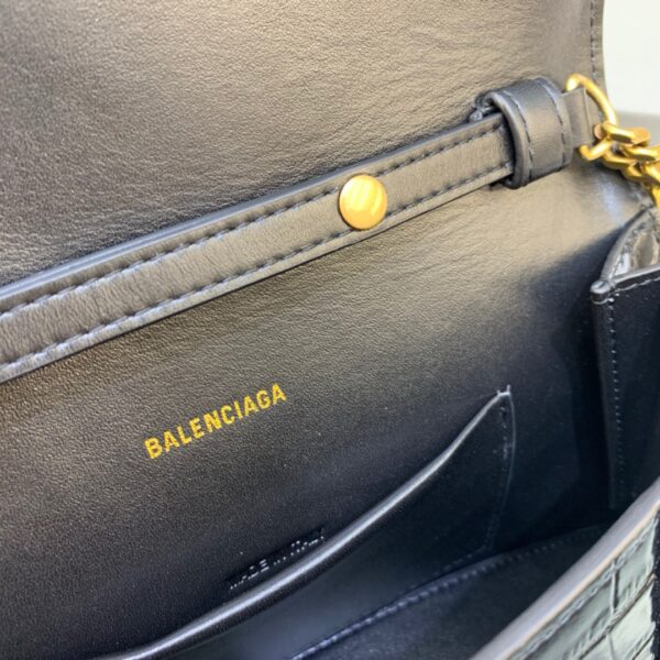 Balenciaga Hourglass Wallet On Chain in Black, For Women, Women's Bags 9in/23cm
