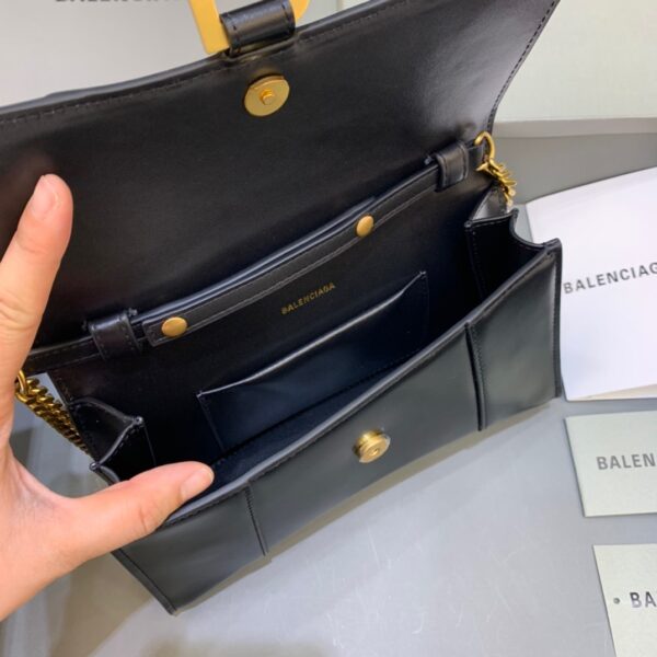 Balenciaga Hourglass Wallet On Chain in Black, For Women, Women's Bags 9in/23cm