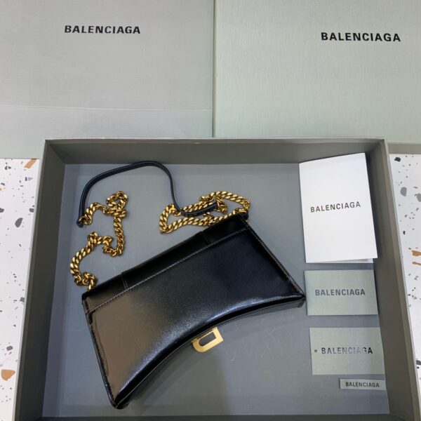 Balenciaga Hourglass Wallet On Chain in Black, For Women, Women's Bags 9in/23cm