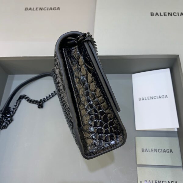 Balenciaga Hourglass Wallet On Chain in Black, For Women, Women's Bags 9in/23cm