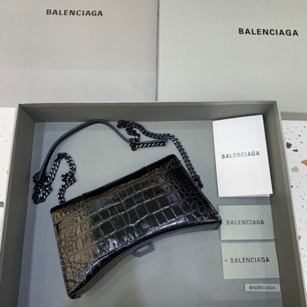 Balenciaga Hourglass Wallet On Chain in Black, For Women, Women's Bags 9in/23cm