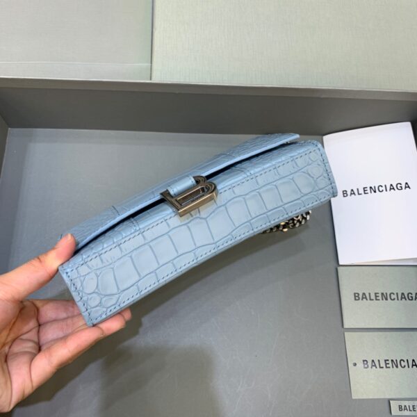 Balenciaga Hourglass Wallet On Chain in Blue, For Women, Women's Bags 7.6in/19cm