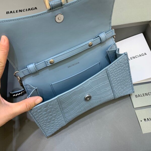 Balenciaga Hourglass Wallet On Chain in Blue, For Women, Women's Bags 9in/23cm