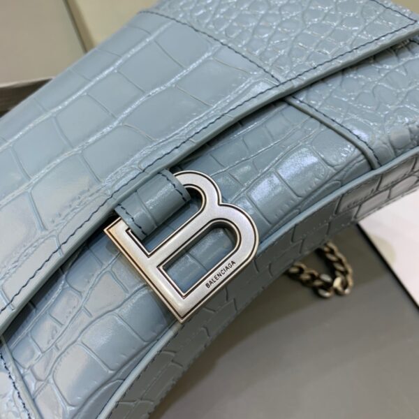 Balenciaga Hourglass Wallet On Chain in Blue, For Women, Women's Bags 9in/23cm