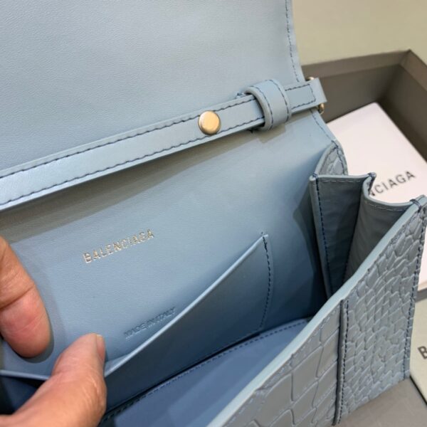 Balenciaga Hourglass Wallet On Chain in Blue, For Women, Women's Bags 9in/23cm