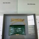 Balenciaga Hourglass Wallet On Chain in Dark Green, For Women, Women's Bags 7.6in/19cm 6560501LRGM3011