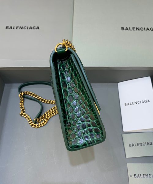 Balenciaga Hourglass Wallet On Chain in Dark Green, For Women, Women's Bags 9in/23cm