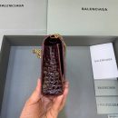 Balenciaga Hourglass Wallet On Chain in Dark Red, For Women, Women's Bags 7.6in/19cm