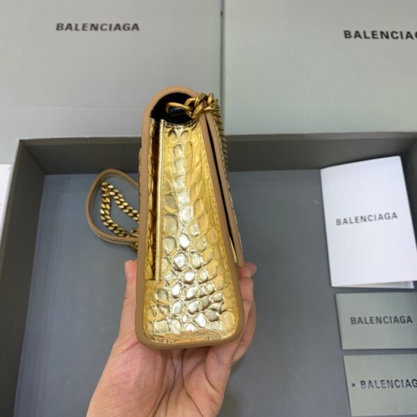 Balenciaga Hourglass Wallet On Chain in Gold, For Women, Women's Bags 9in/23cm