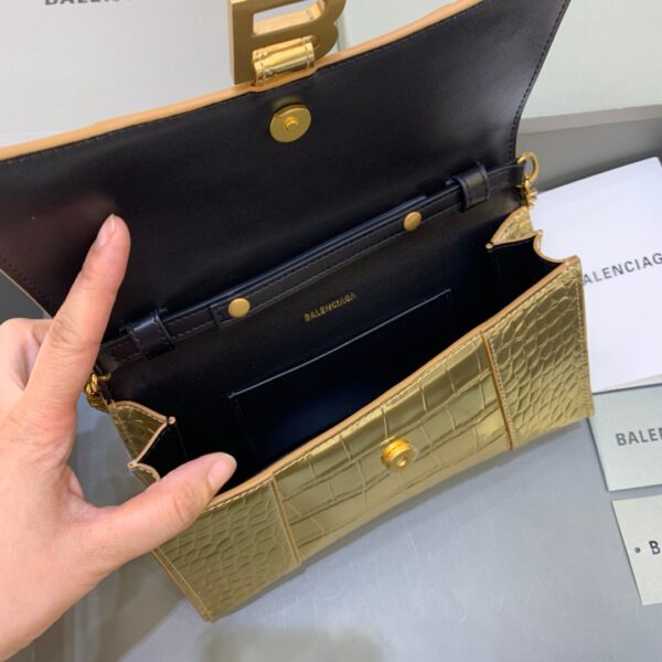 Balenciaga Hourglass Wallet On Chain in Gold, For Women, Women's Bags 9in/23cm