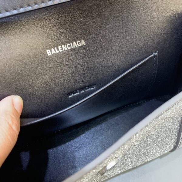 Balenciaga Hourglass Wallet On Chain in Golden Gray, For Women, Women's Bags 9in/23cm