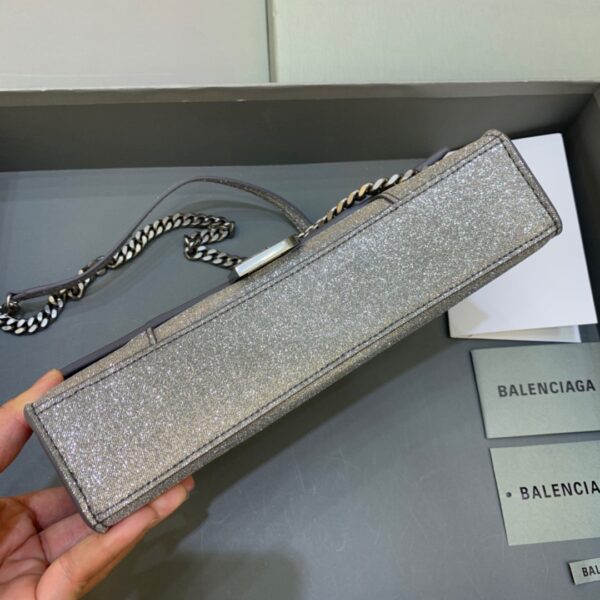 Balenciaga Hourglass Wallet On Chain in Golden Gray, For Women, Women's Bags 9in/23cm