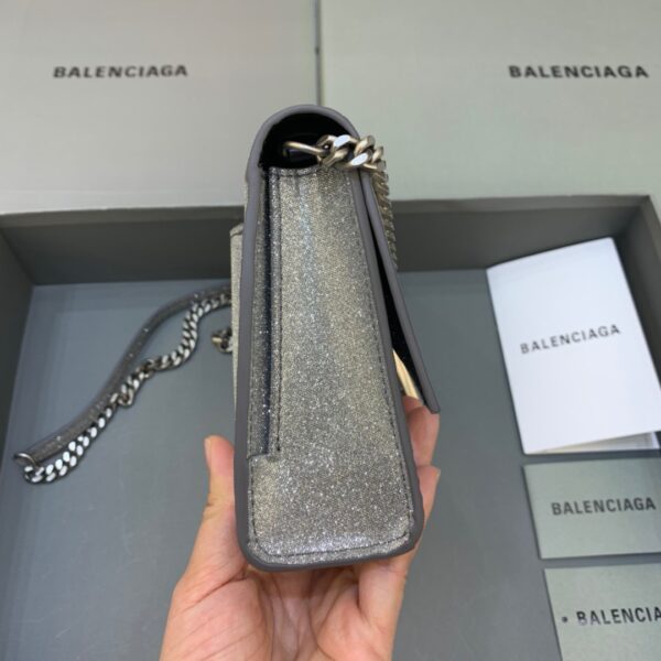 Balenciaga Hourglass Wallet On Chain in Golden Gray, For Women, Women's Bags 9in/23cm