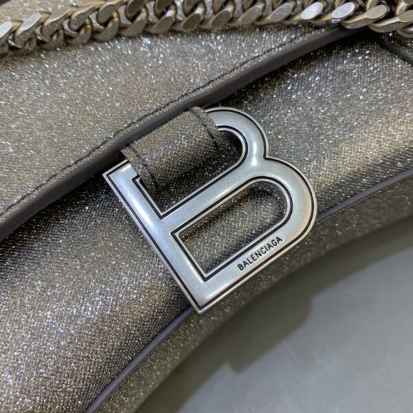 Balenciaga Hourglass Wallet On Chain in Golden Gray, For Women, Women's Bags 9in/23cm
