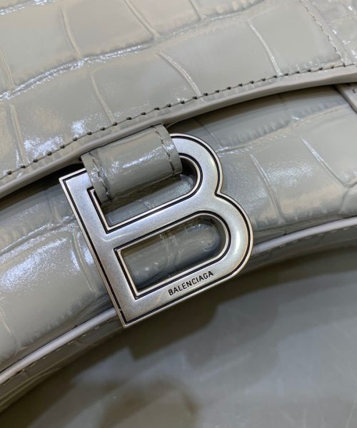 Balenciaga Hourglass Wallet On Chain in Gray, For Women, Women's Bags 9in/23cm