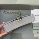 Balenciaga Hourglass Wallet On Chain in Grey, For Women, Women's Bags 7.6in/19cm 6560502102G1501