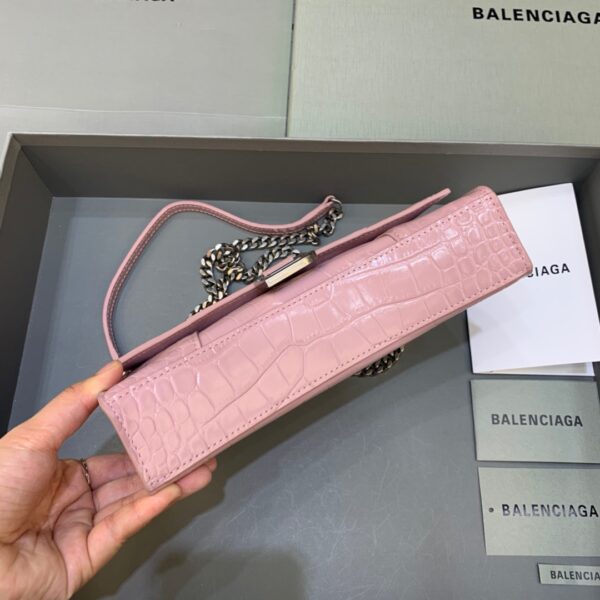 Balenciaga Hourglass Wallet On Chain in Light Pink, For Women, Women's Bags 9in/23cm