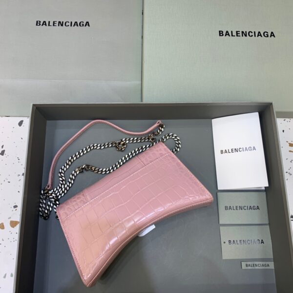 Balenciaga Hourglass Wallet On Chain in Light Pink, For Women, Women's Bags 9in/23cm