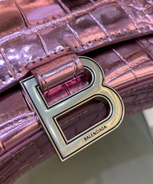 Balenciaga Hourglass Wallet On Chain in Pink, For Women, Women's Bags 7.6in/19cm
